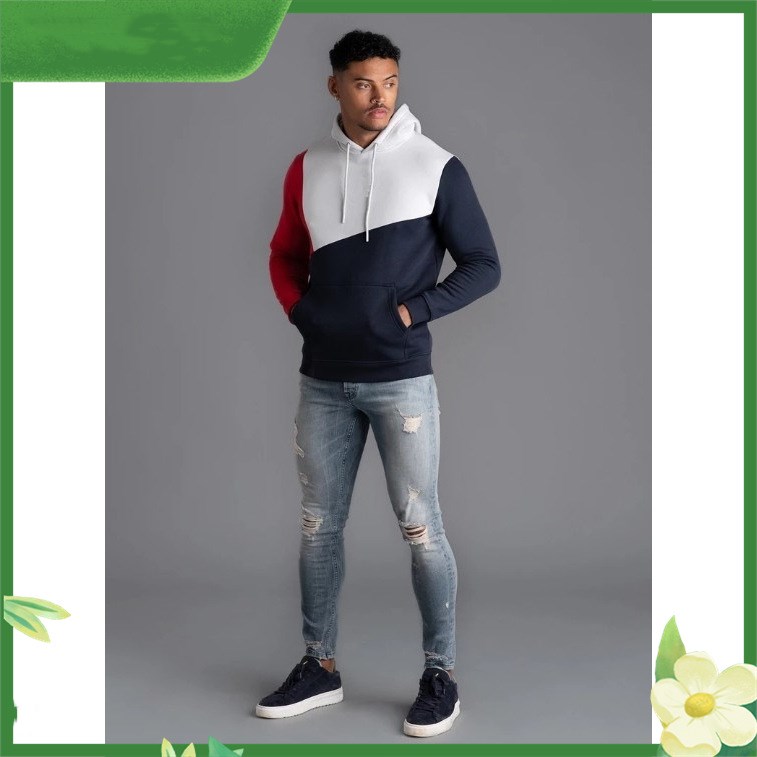 Autumn And Winter Menis Casual Stitching Sweater