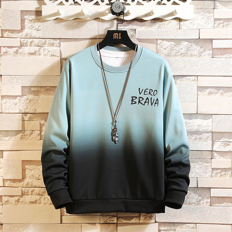 Round Neck Gradient Long-Sleeved Casual Suit