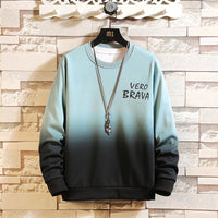 Round Neck Gradient Long-Sleeved Casual Suit