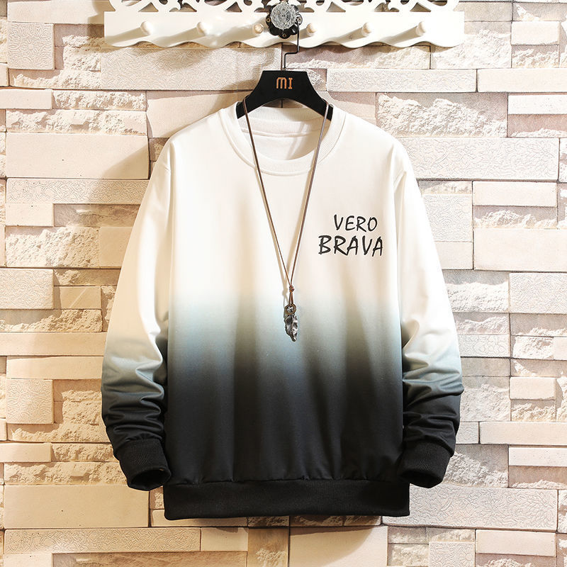 Round Neck Gradient Long-Sleeved Casual Suit
