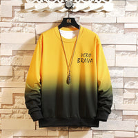 Round Neck Gradient Long-Sleeved Casual Suit