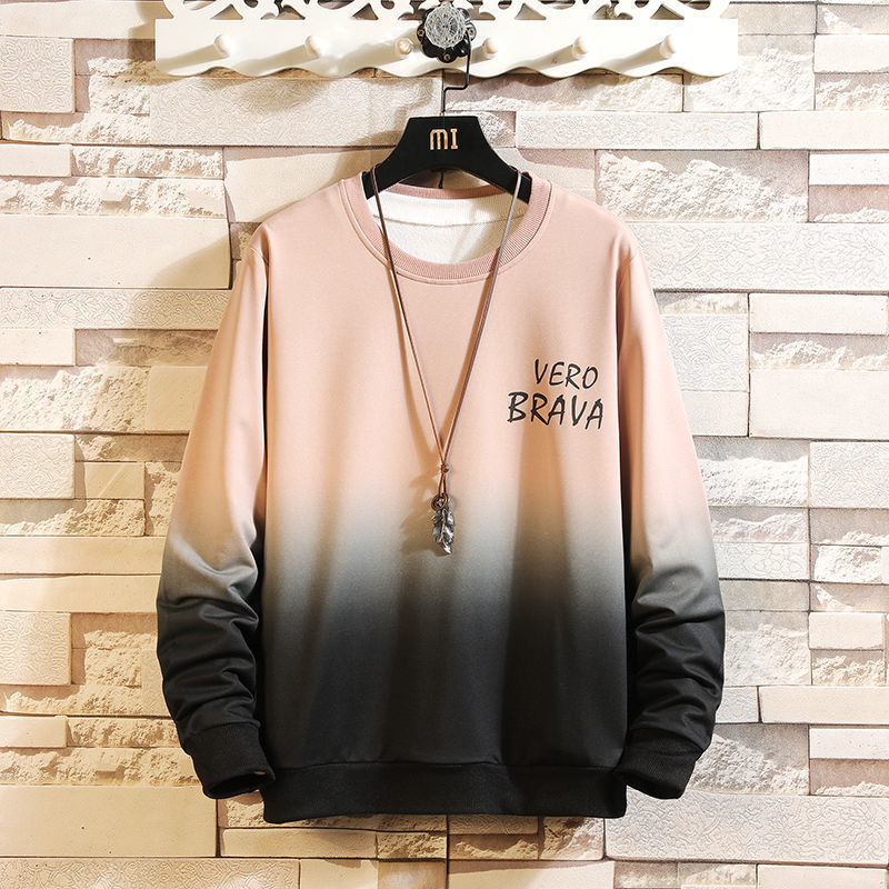 Round Neck Gradient Long-Sleeved Casual Suit