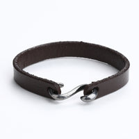 Hook Shaped Bangle Retro Simple Cowhide Leather Bracelet Men'S And Women'S Bracelets