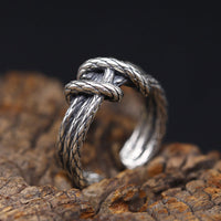 terling Silver Accessories Ring Retro Woven Men And Women Personality RiSng