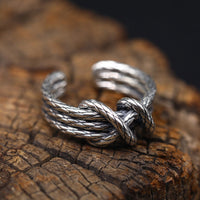 terling Silver Accessories Ring Retro Woven Men And Women Personality RiSng