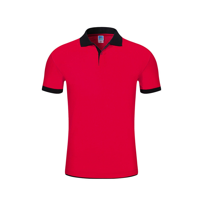 Contrasting Color Short-Sleeved Quick-Drying T-Shirt Work Clothes Custom Advertising Culture Polo Shirt Men And Women Lapel Printing Log