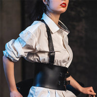 Trendy Women'S Belt Accessories Leather Chest Strap Beautiful Wide Belly Strap