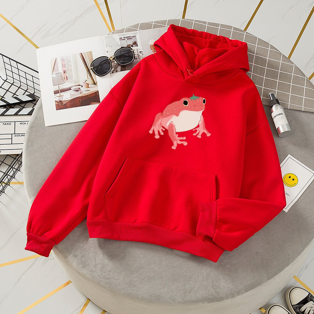 Kawaii Cute Animal Frog Sweatshirt Sports Hooded Sweatshirt
