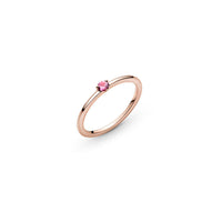 Sterling Silver Ring Rose Gold Solitaire Ring Epoxy Love Heart Ring