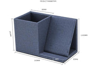 Multifunctional PU Wireless Charging Pen Holder Storage Box Desktop Organizing Box Office Desk Creative Pen Case