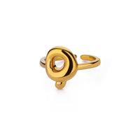 Cute Bubble Letters Ring Gold 18K Gold Plated Ring