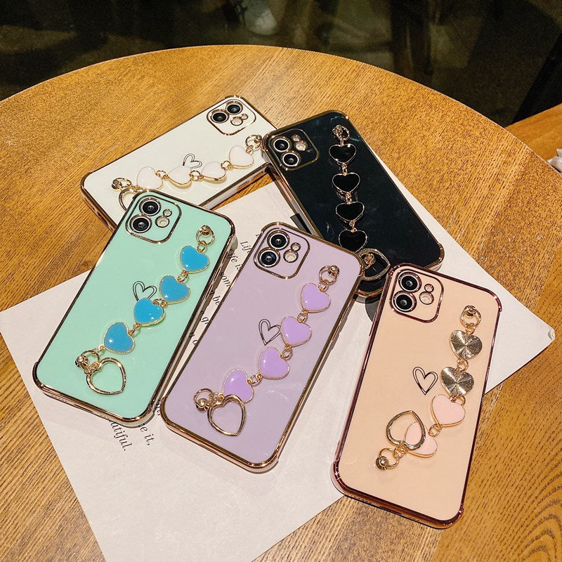 Electroplating Heart Mobile Phone Shell