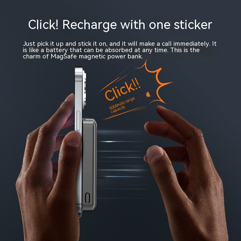 Magnetic Wireless Power Bank Fast Charge 20W Transparent Body