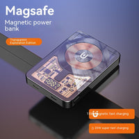 Magnetic Wireless Power Bank Fast Charge 20W Transparent Body