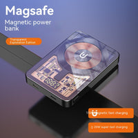 Magnetic Wireless Power Bank Fast Charge 20W Transparent Body