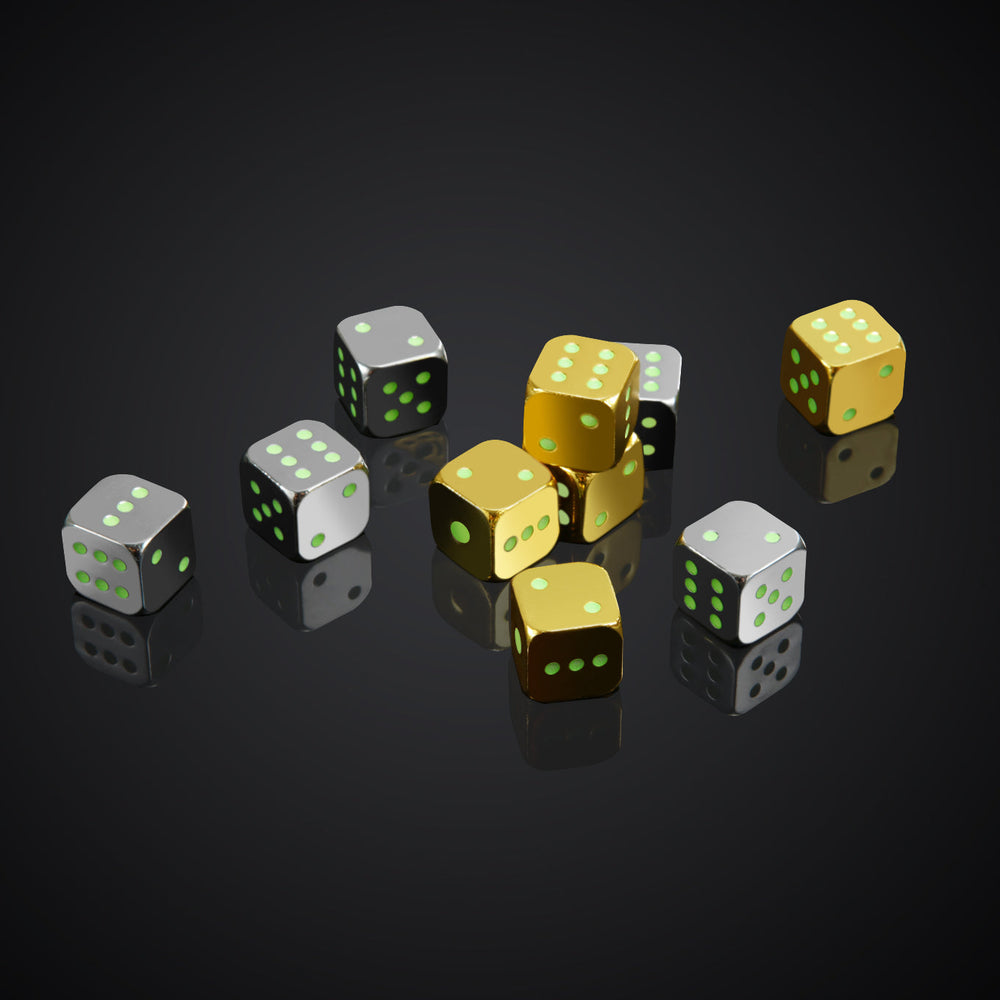 Metal Luminous Dice Large Entertainment Supplies