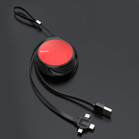 Telescopic data line three-in-one fast charging data line