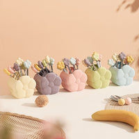 Creative SUNFLOWER Stainless Steel Fruit Fork Ceramic Storage Tank Kitchen Gadgets