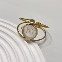 Womens Minimalist Open Bangle Watch