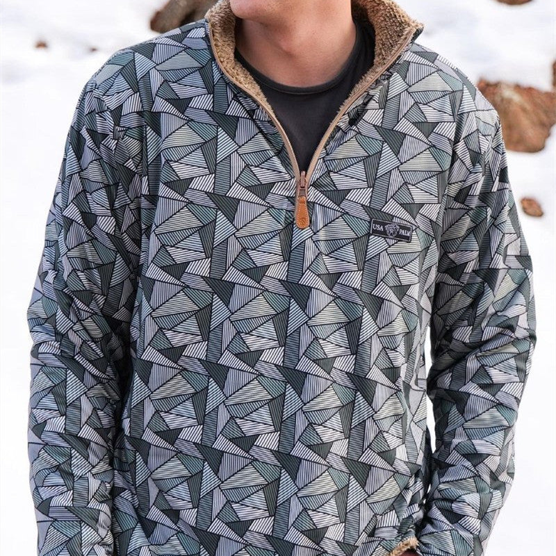 Autumn And Winter Casual Button Pocket Flannel Plush Men's Sweater