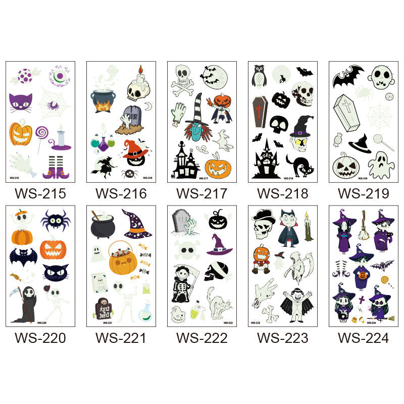 Cartoon Face Tattoo Sticker For Kids