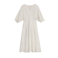 Dress Women Summer V-neck Puff Sleeve Women's Clothing