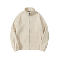 Autumn And Winter Double-sided Fleece Stand-up Collar Zipper Sweatshirt For Men