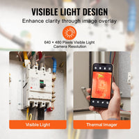 Wärmebildkamera Für Android Und IOS, Kabellose Infrarot-Wärmebildkamera Mit 256 X 192 IR-Auflösung, WLAN Und Visueller Kamera, Wärmebildkamera Mit 25 Hz Bildwiederholfrequenz Für Smartphones