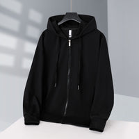 Fleece-lined Zip-up Hoodie With A Hood