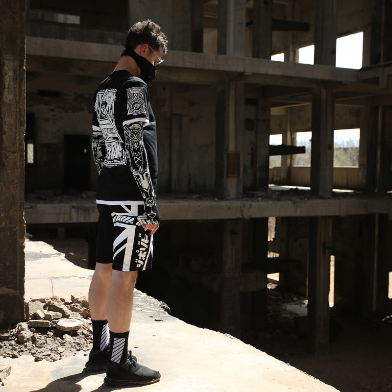 Loose fake two-piece fashion brand short-sleeved t-shirt