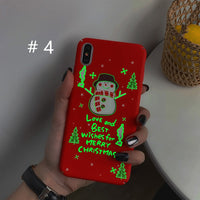 Compatible with Apple , Luminous Christmas Mobile Shell Cartoon Deer