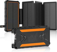 20,000mAh Foldable Solar-Powered Power Bank With Wireless Charging