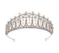 Bridal Crown Rhinestone Pearl Water Drop Hair Accessories Wedding Dress Ornaments