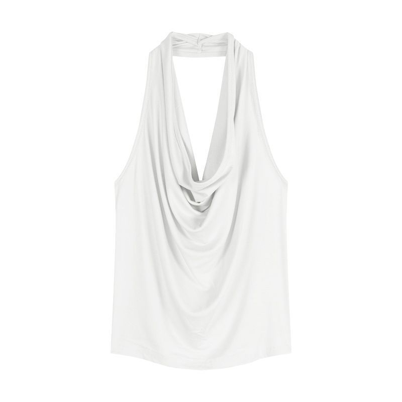 Spicy Girl-fit Sexy Boatneck Halterneck Sleeveless Top