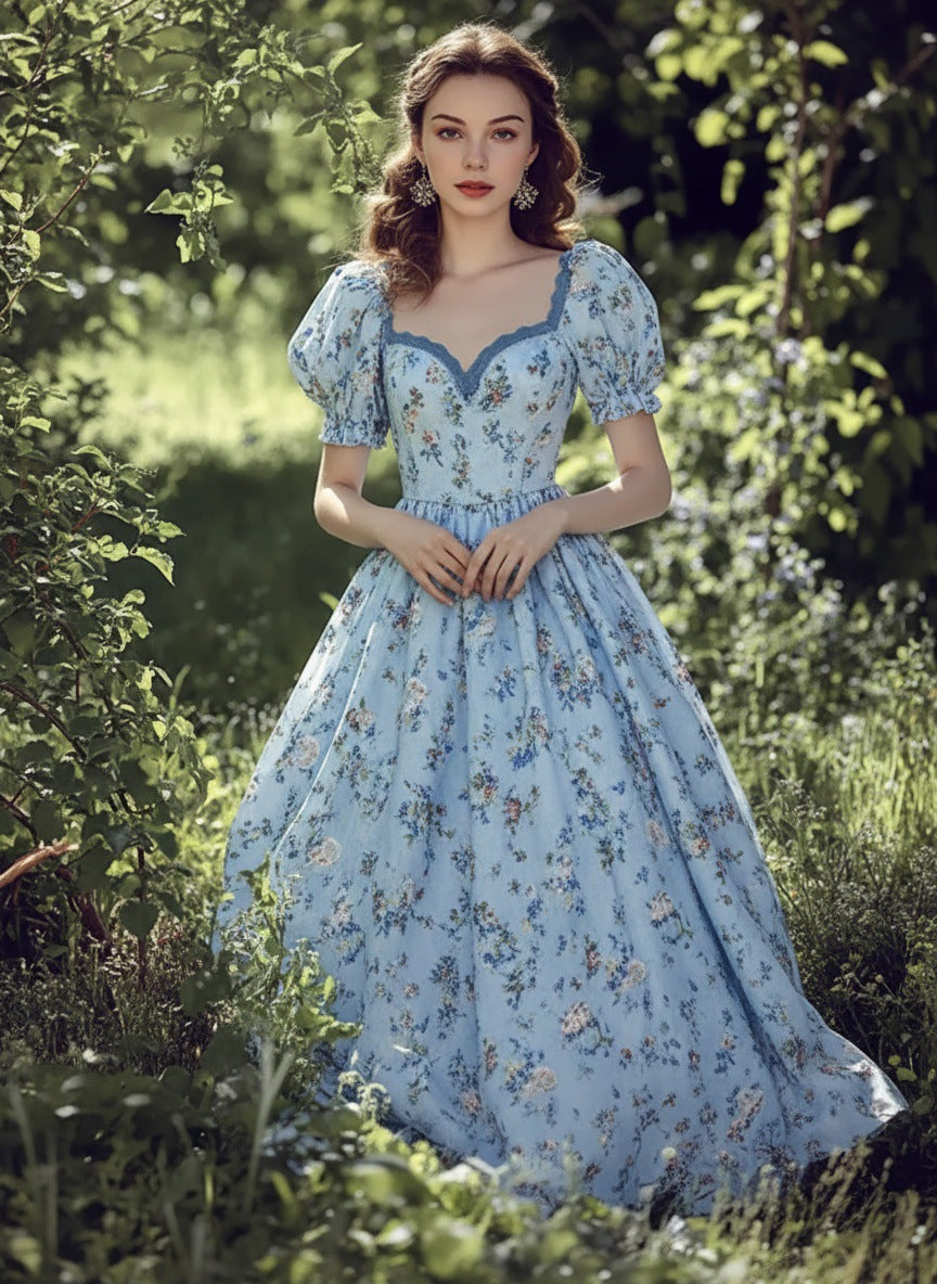 Womens Plus-Size Bohemian V-Neck Printed Short-Sleeve Dress