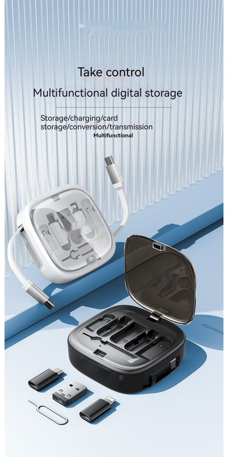 Data Cable Flexible Wire Storage 60W Fast Charging Multi-function Mobile Phone Charging Interface Box