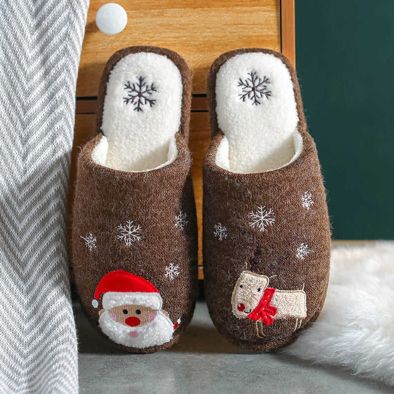 Christmas indoor non-slip home shoes men