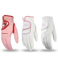 1Pair Women's Golf Gloves Microfiber Soft Fit Sport Grip Durable Gloves Anti-skid Breathable Sports Gloves