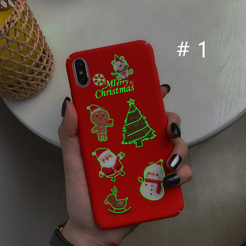 Compatible with Apple , Luminous Christmas Mobile Shell Cartoon Deer