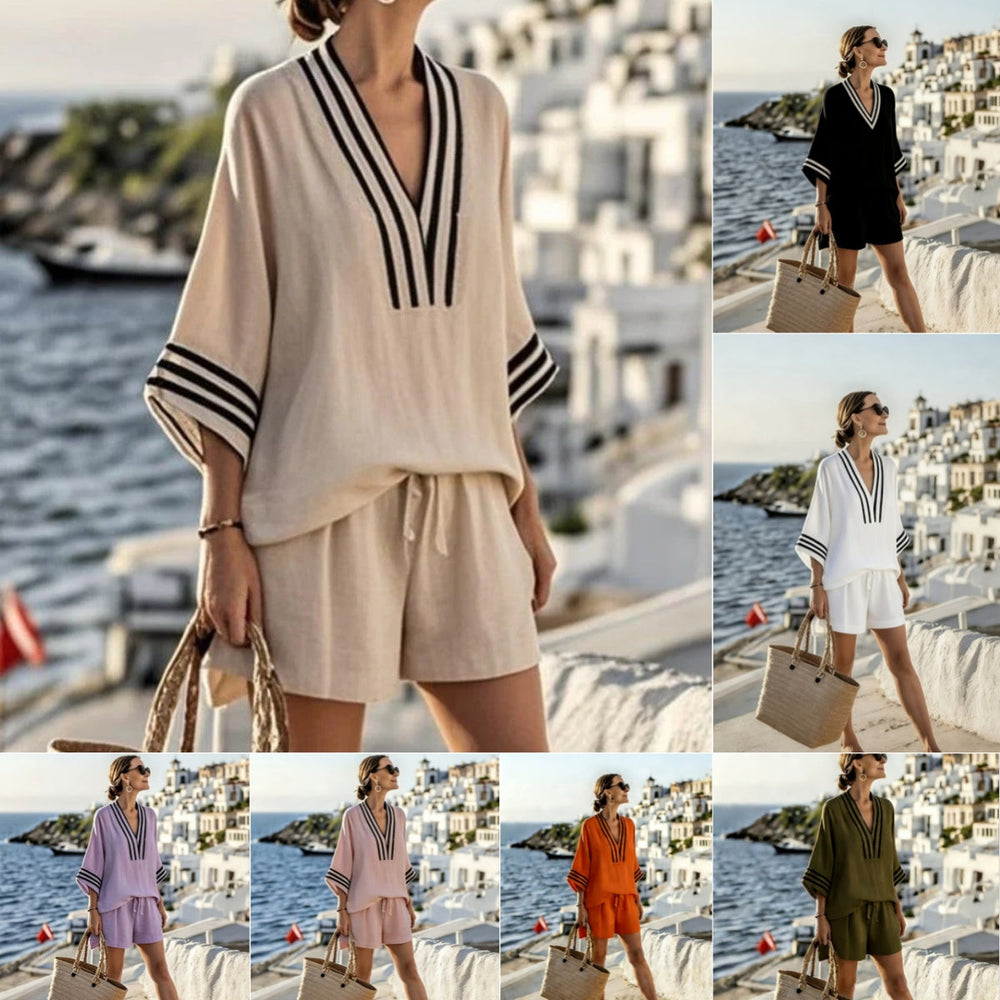 Women's Oversized Summer Top & Shorts 2-Piece Set