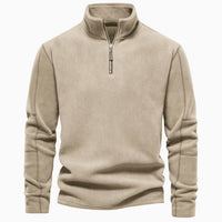 New Mens Long-sleeve Hoodie With A Stand-up Collar And A Half-zip