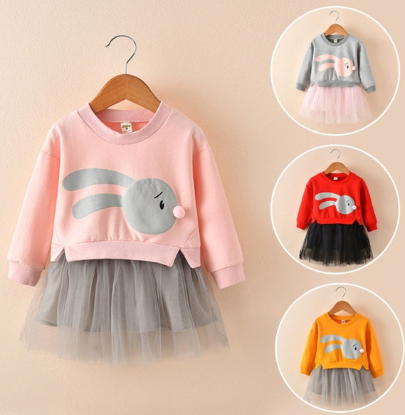 1 long sleeved dress 2 female baby cartoon 3 4 princess dress lace dress tide