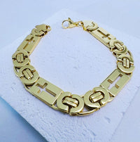 Stainless Steel Cross-link Flat-link Chain Handcrafted Chain Bracelet Necklace, And Accessory