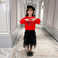 Sequin Love Girl Pullover Fashionable Stylish Clothing Fashionable