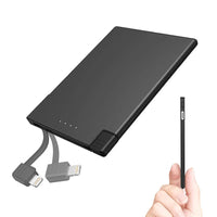 Ultra-thin Compact Portable With Cable Mobile Power Supply