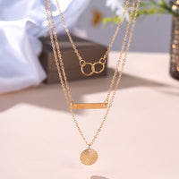 Fashionable Minimalist Multi-layer Rectangular Pendant Necklace