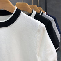 Mens Trendy Short-sleeve Or Half-sleeve Base Sweater