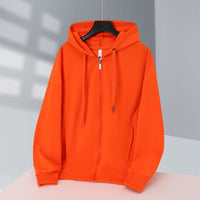 Fleece-lined Zip-up Hoodie With A Hood