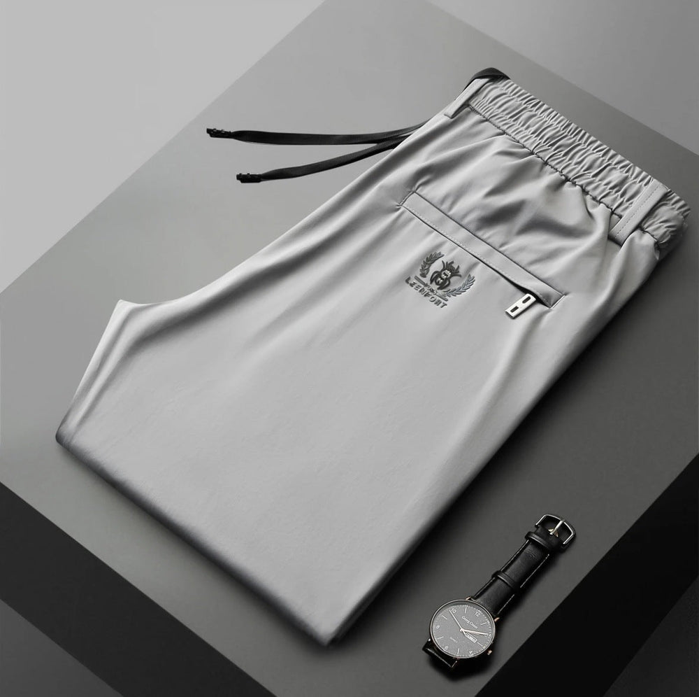 Summer Lightweight Ice-silk Pants Loose Straight Fit