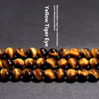 Natural Yellow Tiger's Eye Loose Beads Round Beads DIY Accessories Semi-finished Products